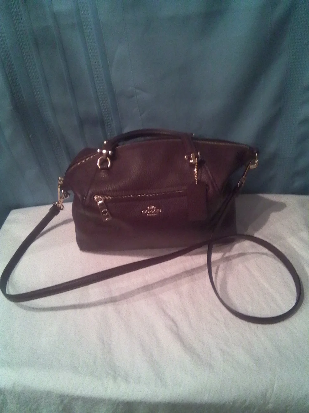 Coach Pebble Prairie Satchel Crossbody Handbag